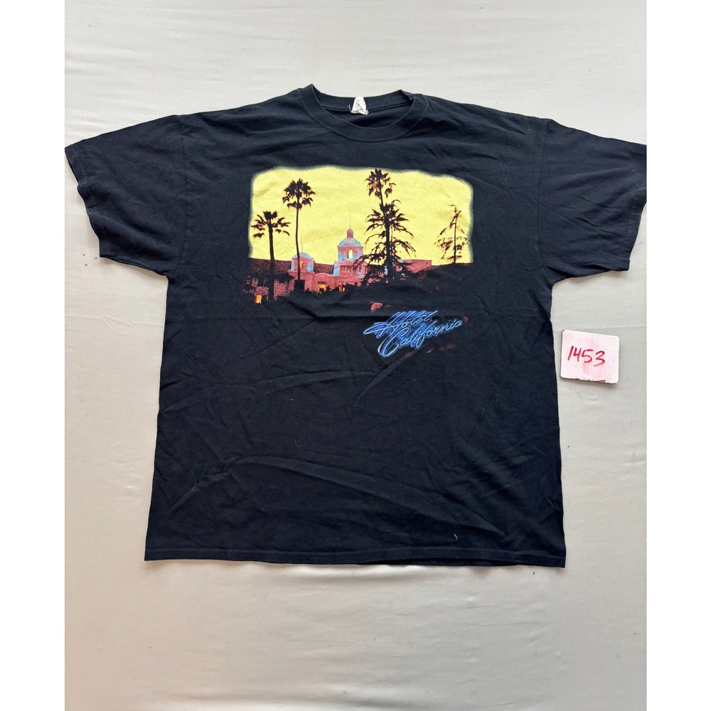 Eagles Tour 2014 T-Shirt XL Black Hotel California Graphic Band Tee Short Sleeve